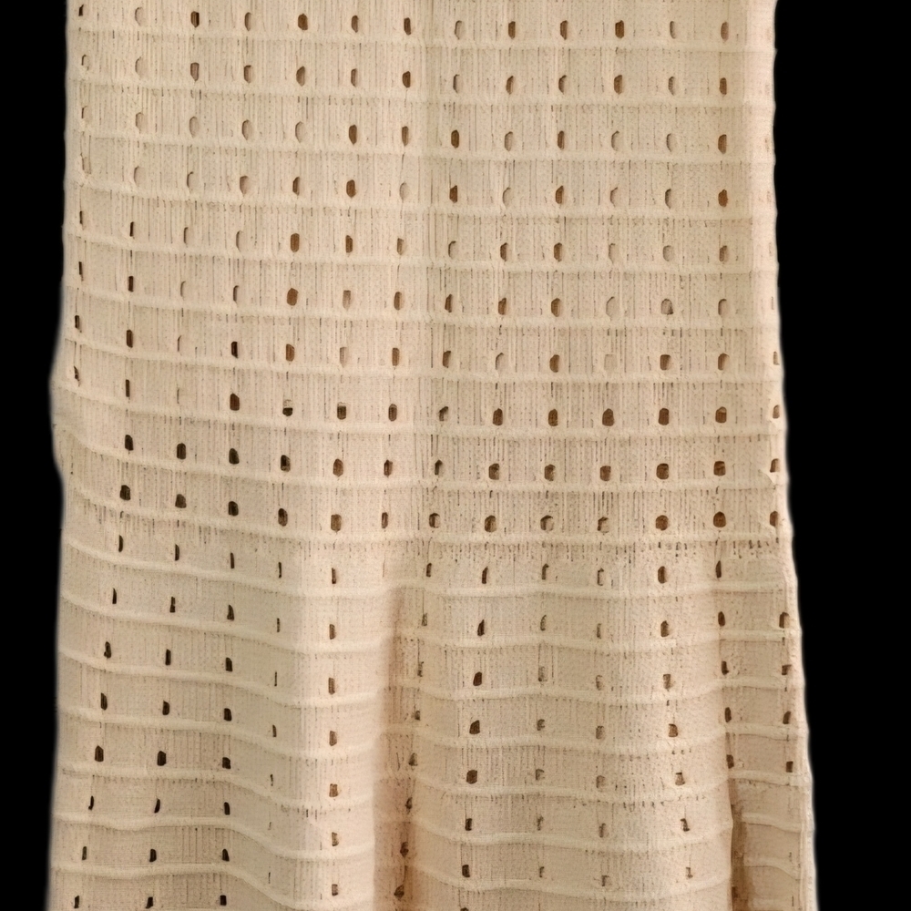 Fore Womens Large Cream Knit Maxi Skirt Sweater W Side Slit 100% cotton - Picture 5 of 14